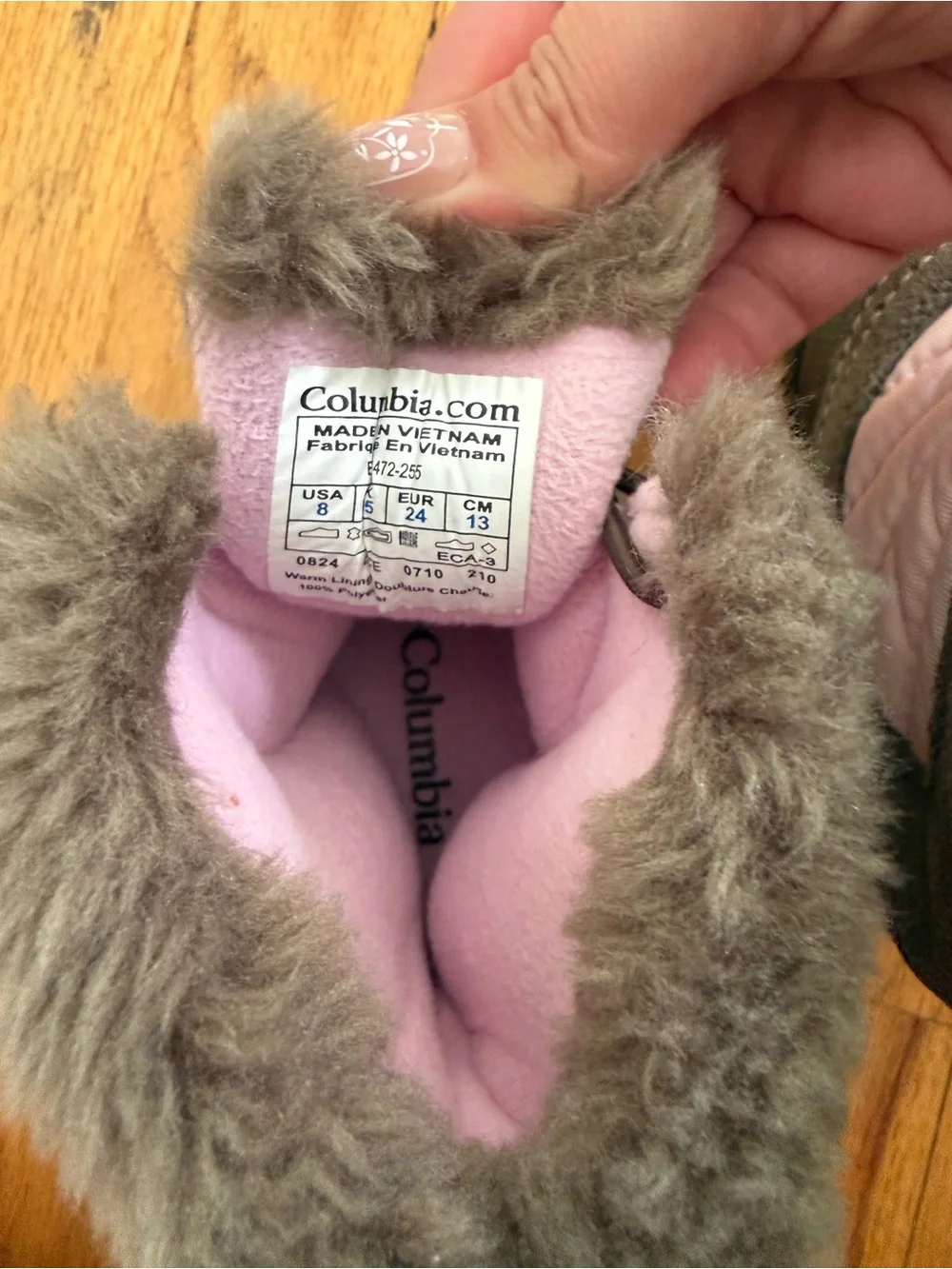 Columbia Kids Pink and Brown Faux Fur Winter Boots - size 8t